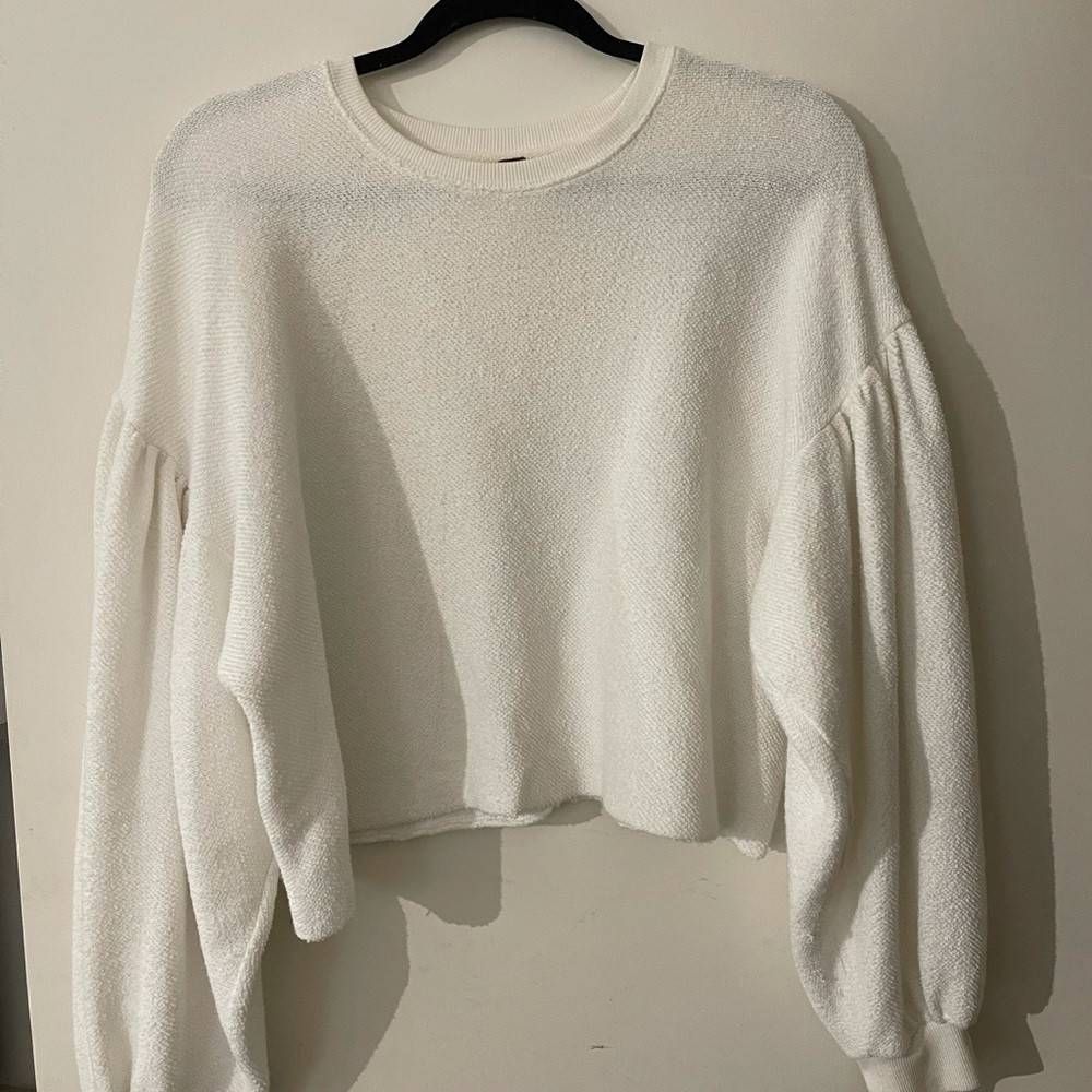 Free People Pillow Sleeve Cropped Shirt